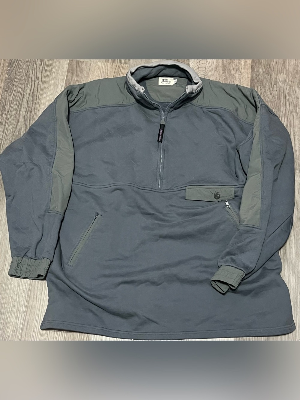MANRESA New England Men’s Size XL Cotton 1/4 Zip Pullover 3 pockets